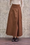 Camel Pileli Gabardin Etek