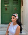 Çilek Desenli Poplin Bandana