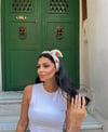 Çilek Desenli Poplin Bandana