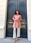 Fırfır Yakalı Turuncu Poplin Tunik