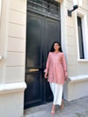 Fırfır Yakalı Turuncu Poplin Tunik