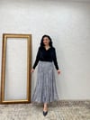 Gri Uzun Payet Etek