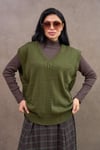 Haki Yeşil Oversize Süveter