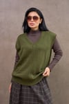 Haki Yeşil Oversize Süveter