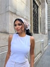 Kahve Pastel Dantel Detaylı Bandana