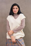 Krem Oversize Süveter