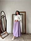Lila Poplin Kloş Etek