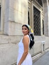 Limon Desenli Dantel Detaylı Poplin Bandana