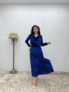 Mavi Kadife Bluz