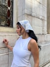 Mavi Pastel Dantel Detaylı Bandana
