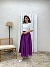 Mor Poplin Kloş Etek
