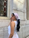 Pembe Pastel Dantel Detaylı Bandana
