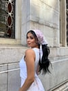 Pembe Pastel Dantel Detaylı Bandana