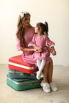 PEMBE POPLİN ANNE KIZ KOMBİNİ