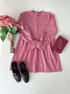 Pembe Poplin Fırfır Yakalı Tunik