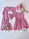 Pembe Poplin Tunik ve Pembe Poplin Kız Çocuk Elbise
