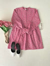 Pembe Poplin Tunik ve Pembe Poplin Kız Çocuk Elbise