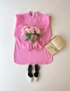 Pembe Puantiyeli Tunik ve Pembe Puantiyeli Yakalı Poplin Kız Çocuk Elbise