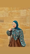 Şal Desen Bağlamalı Bluz