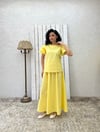 Sarı Poplin Kloş Etek