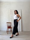 Siyah Keten Salaş Pantolon
