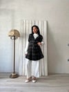 Siyah Oversize Tüvit Panço