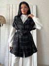 Siyah Oversize Tüvit Panço