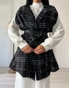 Siyah Oversize Tüvit Panço