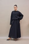 Siyah Salaş Triko Kazak