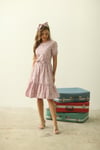 SOFT PEMBE ÇİÇEKLİ KADIN ELBİSE