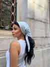 Su Yeşili Bahardalı Dantel Detaylı Poplin Bandana