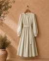 Tesettür Soft Yeşil Kloş Poplin Elbise