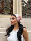 Turuncu Pastel Dantel Detaylı Bandana