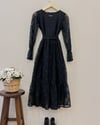 Vintage Siyah Dantelli Elbise