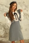 Yakalı Beyaz Dantelli Bluz
