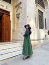 Yeşil Pamuklu Ekose Jile Elbise