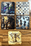 Chess- 5'li Bardak Altlığı