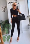551 SKİNNY HİGH LİCRA BLACK JEAN