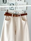 BEIGE WİDE LEG JEAN