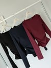 BRA FREE KAYIK YAKA BÜZGÜLÜ BLUZ