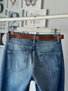 DERİ KEMERLİ BOOTCUT JEAN