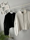 FERMUAR DETAYLI KAPŞONLU SWEATSHIRT