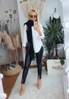 FERMUARLI DERİ TAYT PANTOLON