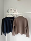 FERMUARLI POLO YAKA TRİKO CEKET