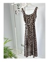 GOLD DÜĞMELİ LEOPAR ELBİSE