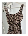 GOLD DÜĞMELİ LEOPAR ELBİSE