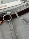 GRİ KEMERLİ WİDE LEG JEAN