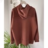 KAHVE ÇITÇITLI SWEATSHIRT
