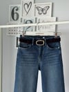 KAHVE KEMERLİ WİDE LEG JEAN