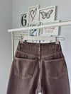 KAHVE YÜKSEK BEL WIDE LEG JEAN